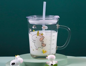 Copo Sippy Cartoon Madou 350ml, Caneca de Viagem de Vidro Ecológica com Alça, Volta às Aulas para Crianças - Product Image 6