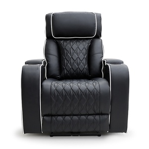 Sillón Reclinable Eléctrico de Cuero de Lujo Geeksofa para Cine en Casa, con Portavasos y Almacenamiento en el Reposabrazos - Product Image 2