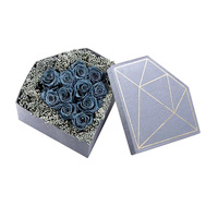 Boîtes-cadeaux de mariage à Double couche, boîte à fleurs en papier vert foncé rotatif en forme de cœur avec ruban, 50 pièces
