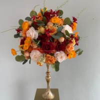 Bunga Mawar Hydrangea Sutra Buatan Tahan Lama B112 Warna Putih dengan Daun Hijau, Dekorasi Meja untuk Pernikahan, Pesta Ulang Tahun