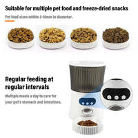 Distributeur automatique de nourriture pour animaux de compagnie intelligent et élégant, portable, avec caméra WiFi, alimentation par charge/batterie, étanche IPX4, pour chiens, chats, petits animaux, bols