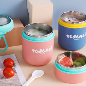 Taza de sopa de acero inoxidable Tedemei 304, lonchera portátil con aislamiento al vacío para viajes, almacenamiento de comidas y desayunos - Product Image 4