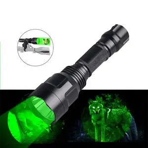 Réflecteurs rechargeables en aluminium Xpe de lumière de torche verte de chasse pour les lampes de poche tactiques, lampe de poche Led du convoi C8