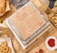 Papier d'emballage personnalisé avec logo, résistant à l'huile et de qualité alimentaire, vente en gros pour les restaurants de burgers et de poulet frit