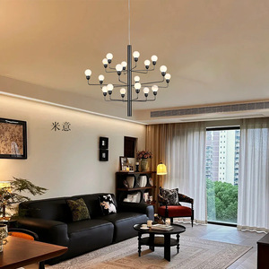 FLOS Chandelier Gold Round E27 <b>LED</b> <b>Light</b> Source 3-5M Irradiation Area Modern Living Room Dining Room Pendant <b>Light</b> - Product Image 4
