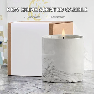 Cadeau de déménagement pour femmes et hommes - <span class=keywords><strong>Bougie</strong></span> en céramique de <span class=keywords><strong>porcelaine</strong></span> parfumée à la lavande 6oz, parfum floral longue durée, décoration pour nouvelle <span class=keywords><strong>maison</strong></span> - Product Image 2