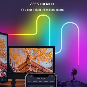 Remote Control WiFi Smart Compatible RGB 3m 5m APP Control Sync Music <b>TV</b> <b>Backlight</b> LED Neon Strip Light for Room - Product Image 3