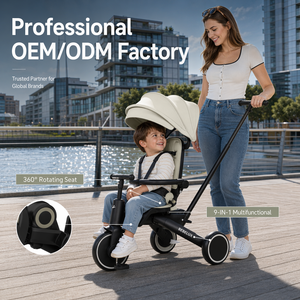<span class=keywords><strong>Tricycle</strong></span> bébé BEBELUX T8 8 en 1 en plastique durable, design intuitif, évolutif, pliable en un clic, adapté aux avions, poussette pour tout-petits - Product Image 2