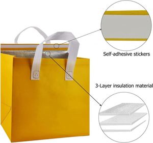 Portable Disposable <b>Cooling</b> Non-Woven Lunch <b>Bag</b> Recyclable Thermal Insulation Food Delivery - Product Image 2