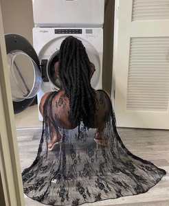 Biancheria da notte divertente biancheria da donna in pizzo intimo Cardigan lunga camicia da notte prospettiva Lingerie cintura con perizoma - Product Image 1