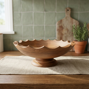 Acacia Wood Polished Vintage Eco-Friendly Serving Bowl Custom Size Party Fruits Home Accessories Table Decoration Nuts BS - Product Image 1