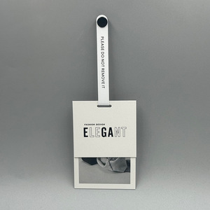 Quần áo may mặc treo nhãn chống trộm Clasp dây tùy chỉnh logo của riêng bạn in tái chế Swing thẻ giấy - Product Image 2