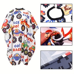 Mantella da Parrucchiere Universale DINSHINE J-06 con Motivo Dinosauro per Bambini, in Poliestere, per Uso Professionale e Domestico - Product Image 3