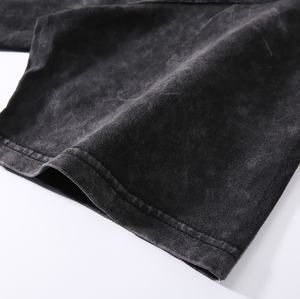 Vintage lavado para hombres y mujeres, camiseta unisex estampada de algodón puro de gran tamaño - Product Image 5