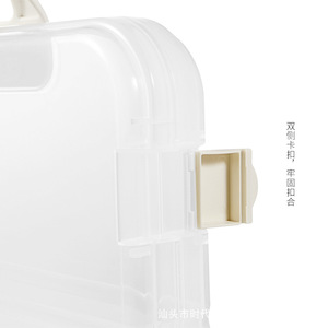 Transparent <b>Plastic</b> File Bag A4 Large Capacity Office Organizer Storage <b>Folder</b> With Handle For Documents Exam Papers - Product Image 2