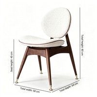 Chaises de salle à manger blanches modernes personnalisées pour restaurant, style contemporain européen Japandi, chaise de salle à manger haut de gamme