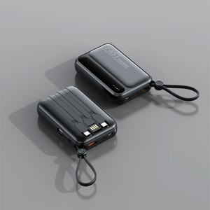 Nouvelle batterie externe 10000 mAh avec câbles intégrés, charge rapide, affichage numérique, petite alimentation mobile - Product Image 5