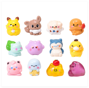 Figurines en résine artisanale de personnages de dessins animés d'animaux en 3D, miniatures chinoises, renard, canard, tortue, dragon, grenouille, cadeaux, sacs surprises, jouets pour enfants - Product Image 4