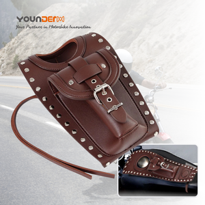 YD-LB20 moto marron couvercle de réservoir de carburant panneau sac en cuir PU pour <span class=keywords><strong>Sportster</strong></span> XL 883 <span class=keywords><strong>1200</strong></span> - Product Image 2