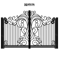 Portes en fer simples design grill portes extérieures en métal porte en fer forgé porte d'entrée extérieure porte en fer forgé