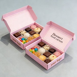 Caja de Papel para Macarons con Logotipo Personalizado, Apta para Alimentos, Reciclable, Corrugada, para Galletas de Chocolate, con Tinta de Soya, Cajas para Brownies - Product Image 4