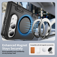 Coque magnétique pour iPhone Duo, protection de la charnière, translucide, mate, givrée, antidérapante, TPU+PC, antichoc, pour iPhone Duo