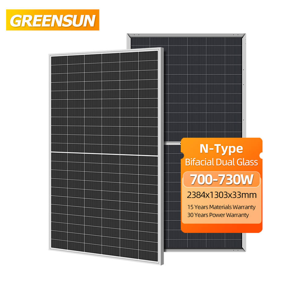 700W Bifacial Solar Panel Double Glass Solar Module 700 Watt PV Module ...