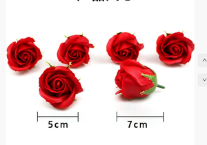 Cabezas <span class=keywords><strong>de</strong></span> flores artificiales <span class=keywords><strong>de</strong></span> terciopelo rojo rosa falsa para <span class=keywords><strong>boda</strong></span> Baby Show decoración <span class=keywords><strong>de</strong></span> pasteles cabezas <span class=keywords><strong>de</strong></span> flores artificiales - Product Image 3