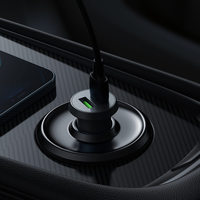 Topk — Mini chargeur de voiture rapide, adaptateur Portable, double USB, avec lumière led, pour téléphone