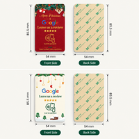 Carte NFC PVC programmable sur le thème de Noël, 13,56 MHz, avec code QR personnalisé pour le partage sans contact sur les réseaux sociaux