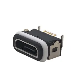Conector USB-C Hembra Smd 6 pin vertical