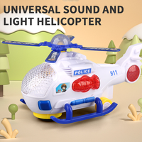 Harga pabrik lampu elektrik anak-anak, mainan pesawat plastik Universal untuk anak-anak, pesawat Bump dan Go, helikopter polisi