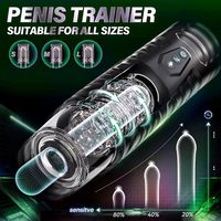 Elektrischer Masturbator für Männer mit Sichtfenster und Freihändiger Bedienung, Leistungsstarke Stoß- und Rotationsmodi