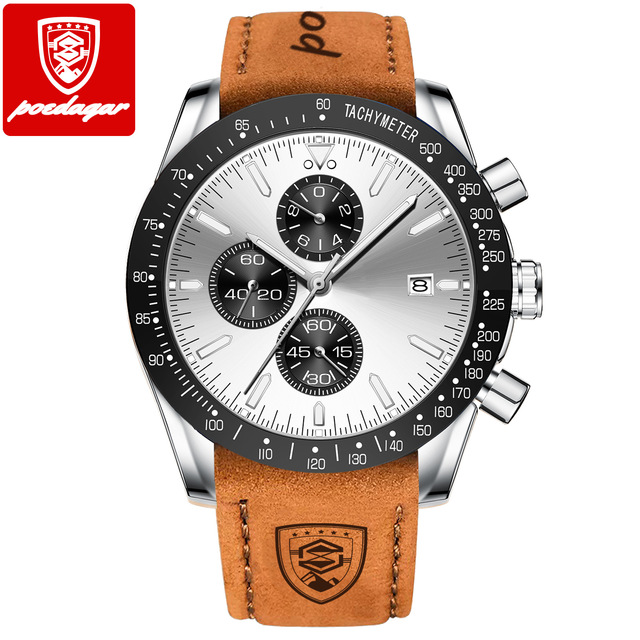POEDAGAR 988 Factory Direct Sale Novelty Top Brand New Arrival Chronograph Low Price Men Quartz Watch with Stainless Steel Band