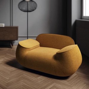 Sofá de Diseño Italiano de Grand <span class=keywords><strong>George</strong></span> para Sala de Estar, Estilo Minimalista, Apto para Apartamentos Pequeños, Asientos Individuales y Dobles, Sofá de Tela - Product Image 1