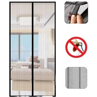 Rideau de porte facile à installer, anti-chats et anti-chiens, en polyester, rideau de porte en polyester, moustiquaire