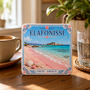 Posavasos Cuadrados de Cerámica, Posavasos para Tazas, Personalizados con Impresión, Superficie Brillante o Mate con Diseño <span class=keywords><strong>Crete</strong></span> - Product Image 1