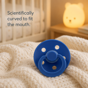 Sucette pour bébé <span class=keywords><strong>Meitai</strong></span> Advanced Cobalt Blue, motif écossais traditionnel en forme de gourde, en silicone de qualité alimentaire écologique, avec poignée et flux d'air - Product Image 2
