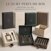 Boîte en papier de luxe personnalisée pour parfum et coffret découverte de parfums, emballage rigide pour marque de parfums