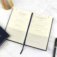 Carnet de journaux de gratitude personnalisé à couverture rigide en tissu