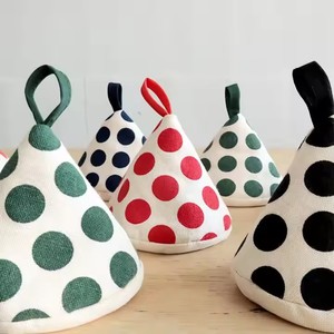 Tam Giác Phim Hoạt Hình Dễ Thương Nồi Chủ Sở Hữu Lò Nướng Nhà Bếp Găng Tay Mũ Chịu Nhiệt Dot Hat Nồi Chống Scalding Và Lò Găng Tay Găng Tay Cho Xử Lý - Product Image 2