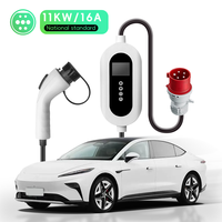 Câble de recharge portable pour véhicule électrique Smart New Star 11KW Type 2, 5m, courant réglable, contrôle par application WiFi, IP66, CEE Schuko, certifié CE/FCC