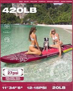 Tabla de Paddle Surf <span class=keywords><strong>Inflable</strong></span> de Doble Capa de 11'*34''*6'' para Dropshipping al por Mayor, Tabla de SUP, Tabla de Surf - Product Image 4