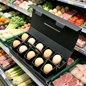 Boîte <span class=keywords><strong>de</strong></span> transport en papier kraft pour 6 à 10 œufs, vente en gros |   Emballage d'œufs durable pour l'agriculture et la vente au détail - Product Image 4