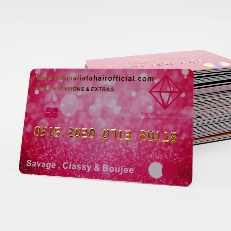 זול אישית זהב חם ביול הבלטות מספר PVC יוקרה עסקי כרטיס זהה אשראי כרטיס