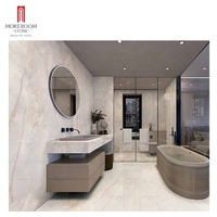 Dalle de carrelage en porcelaine 1600x3200 12mm Modern ACCENTS, texture marbre, antibactérienne, ignifuge, isolation thermique, pour murs intérieurs