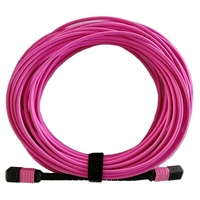 Cable de Fibra Óptica Multimodo OM4 de Baja Pérdida, MOQ Bajo, MTP-MTP, MPO-MPO, Tipo B, Plenum OFNP
