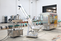 Machine automatique de remplissage, de bouchage et d'étiquetage de bouteilles en plastique de 2 L pour détergent à lessive