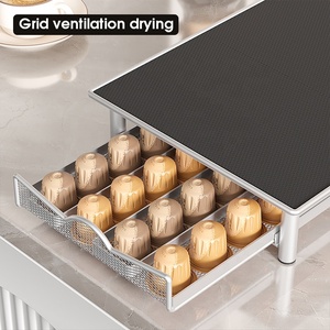 Organizador de Cápsulas de Café <span class=keywords><strong>Nespresso</strong></span>, Soporte para Máquina de Café, Bandeja de Almacenamiento para Encimera, Compatible con Máquinas de Café - Product Image 3