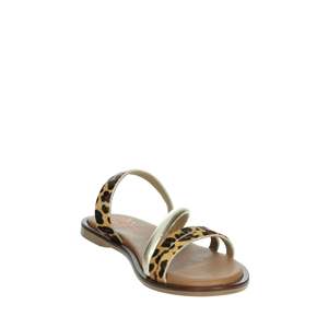 Sandalias Planas para Mujer Porronet, Color Marrón Dorado con Estampado de Leopardo, Zapatos de Verano con Tiras - Product Image 5